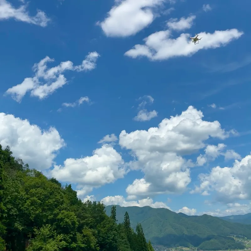 飛行するドローン