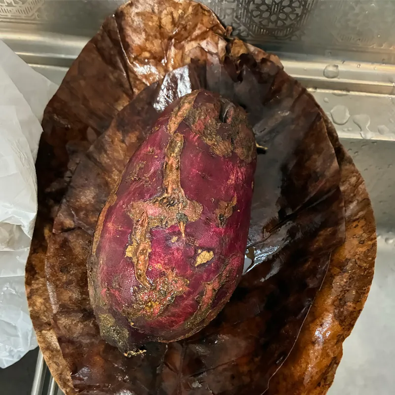 紅はるかの朴葉芋